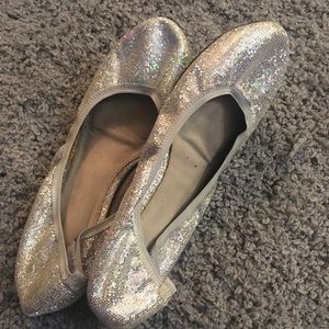 Rainbow diamond blink flat shoes